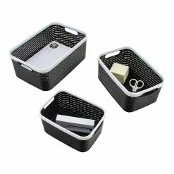 Advantus Nantucket Weave Bins, Black/White, 3/Pack (39220) 13 Advantus Nantucket Weave Bins, Black/White, 3/Pack (39220) -ORGANIZTIONAL STORAGE Sales unnamed file 220