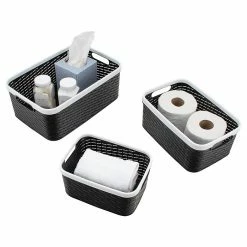 Advantus Nantucket Weave Bins, Black/White, 3/Pack (39220) 15 Advantus Nantucket Weave Bins, Black/White, 3/Pack (39220) -ORGANIZTIONAL STORAGE Sales unnamed file 222