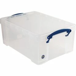 Really Useful Box® 9 Liter Snap Lid Storage Bin, Clear (9L CL)