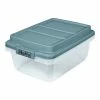 Hefty Hi-Rise 18 Qt. Lift Off Lid Storage Tote, Gray/Clear, 8/Pack (HFT-7160010665666-8) -ORGANIZTIONAL STORAGE Sales unnamed file 241