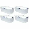 Hefty Storage Solutions 100 Quart, Latch Lid Storage Bin, Clear, 4/Case (7107) 2 Hefty Storage Solutions 100 Quart, Latch Lid Storage Bin, Clear, 4/Case (7107) -ORGANIZTIONAL STORAGE Sales unnamed file 244