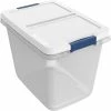 Hefty 29 Qt. Latch Lid Storage Tote, Clear/White, 6/Pack (7102-010000044) -ORGANIZTIONAL STORAGE Sales unnamed file 255