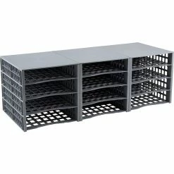 Advantus Snap Configurable Tray System, Gray, 12/Pack (39412)