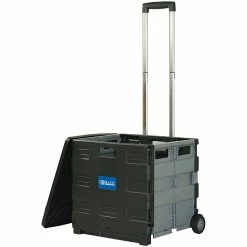 BAZIC 17.72"H X 17.24"W Assorted Materials Folding Cart On Wheels With Lid Cover, Gray/Black (BAZ2196) -ORGANIZTIONAL STORAGE Sales unnamed file 278