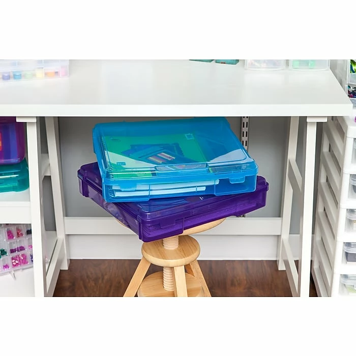 IRIS® 12" X 12" Portable Project Case, Assorted Colors, 6 Pack (150820) 4 IRIS® 12" X 12" Portable Project Case, Assorted Colors, 6 Pack (150820) - Image 2