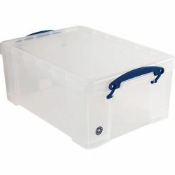 Really Useful Box 9.5 Quart Snap Lid Clear Storage Bin, 4/Pack (9C-PK4CB)