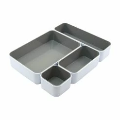 Fusion Stacking Bins, White/Gray, 4/Pack (37592) 8 Fusion Stacking Bins, White/Gray, 4/Pack (37592) -ORGANIZTIONAL STORAGE Sales unnamed file 296