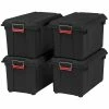 IRIS® 87 Quart Weathertight Heavy Duty Tote, Black, 4 Pack (585750) -ORGANIZTIONAL STORAGE Sales unnamed file 316