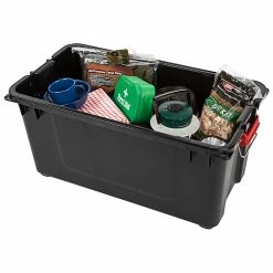 IRIS® 87 Quart Weathertight Heavy Duty Tote, Black, 4 Pack (585750) -ORGANIZTIONAL STORAGE Sales unnamed file 318