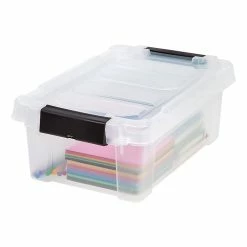 Iris 3 Gallon Heavy Duty Stackable Storage Tote, Clear, 6 Pack (250155) -ORGANIZTIONAL STORAGE Sales unnamed file 329