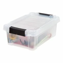 Iris 3 Gallon Heavy Duty Stackable Storage Tote, Clear, 6 Pack (250155) -ORGANIZTIONAL STORAGE Sales unnamed file 330