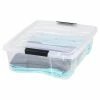 IRIS® 26.9 Quart Stack & Pull Modular Box, Clear With Clear Lid, 6 Pack (100350) -ORGANIZTIONAL STORAGE Sales unnamed file 363