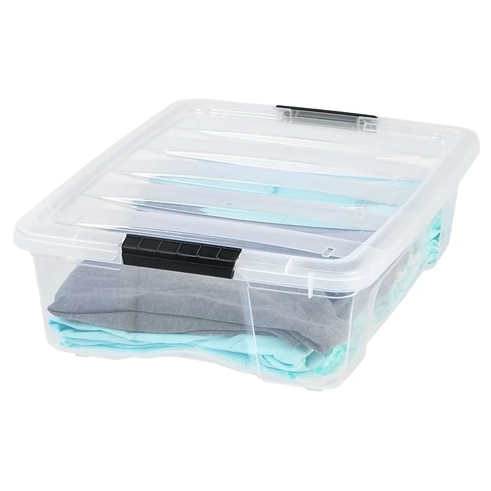 IRIS® 26.9 Quart Stack & Pull Modular Box, Clear With Clear Lid, 6 Pack (100350) 3 IRIS® 26.9 Quart Stack & Pull Modular Box, Clear With Clear Lid, 6 Pack (100350)