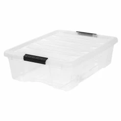 IRIS® 26.9 Quart Stack & Pull Modular Box, Clear With Clear Lid, 6 Pack (100350) 6 IRIS® 26.9 Quart Stack & Pull Modular Box, Clear With Clear Lid, 6 Pack (100350) -ORGANIZTIONAL STORAGE Sales unnamed file 364