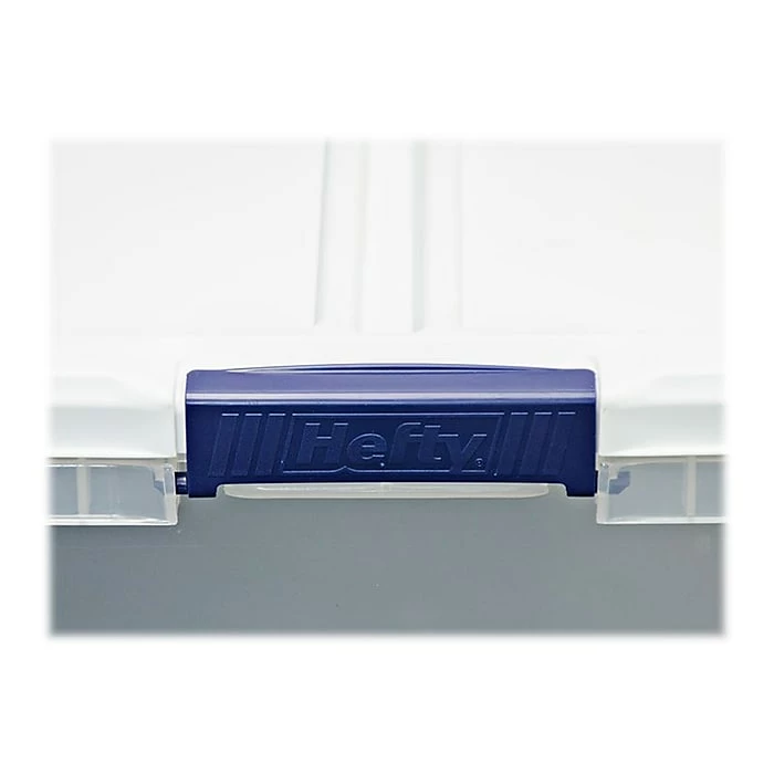 Hefty Storage Solutions 52 Quart Latch Lid Storage Bin, Clear, 4/Case (7104) 4 Hefty Storage Solutions 52 Quart Latch Lid Storage Bin, Clear, 4/Case (7104) - Image 2