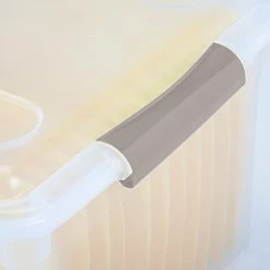 Iris 34 Qt. Latch Lid Stackable Storage Bin, Clear, 4 Pack (140012) -ORGANIZTIONAL STORAGE Sales unnamed file 384