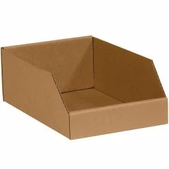 Partners Brand Open Top Bin Boxes, 10" X 12" X 4-1/2", Kraft, 25/Bundle (BINMT1012K)