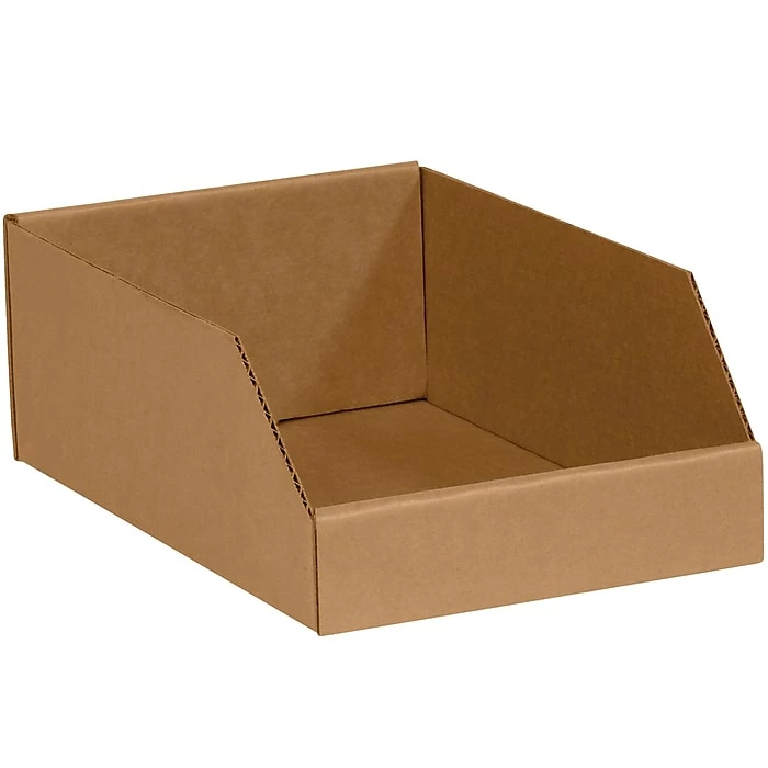 Partners Brand Open Top Bin Boxes, 10" X 12" X 4-1/2", Kraft, 25/Bundle (BINMT1012K) 3 Partners Brand Open Top Bin Boxes, 10" X 12" X 4-1/2", Kraft, 25/Bundle (BINMT1012K)