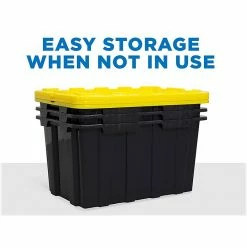 Mount-It! 63.4 Qt. Snap Lid Storage Bin, Black/Yellow, 3/Pack (WI-3001) -ORGANIZTIONAL STORAGE Sales unnamed file 409