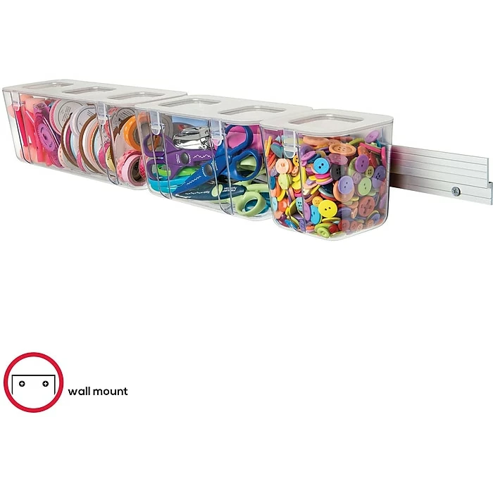 Deflect-O Deflecto Wall Mounting Bar For Bins And Containers 4 Deflect-O Deflecto Wall Mounting Bar For Bins And Containers - Image 2