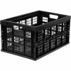 Mount-It! 51.78 Qt. Open Lid Storage Crate, Black (WI-3002) -ORGANIZTIONAL STORAGE Sales unnamed file 424