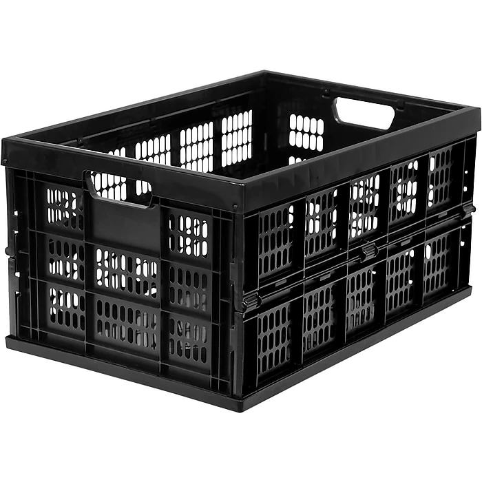 Mount-It! 51.78 Qt. Open Lid Storage Crate, Black (WI-3002) 3 Mount-It! 51.78 Qt. Open Lid Storage Crate, Black (WI-3002)