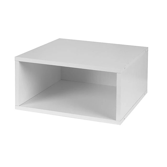 Niche Cubo Half Size Stackable Storage Cube, White Wood Grain (PC1206WH) 3 Niche Cubo Half Size Stackable Storage Cube, White Wood Grain (PC1206WH)