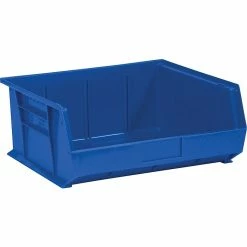 Quill Brand 14 3/4" X 16 1/2" X 7" Plastic Stack And Hang Bin, Blue, 6/Case (BINPS103R)