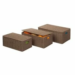 Honey-Can-Do Small Seagrass Basket With Handles, Natural (STO-03557) -ORGANIZTIONAL STORAGE Sales unnamed file 446