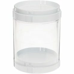 Deflect-O Deflecto Single Stacking Tower Canister, White/Clear, Each (201101CR) 7 Deflect-O Deflecto Single Stacking Tower Canister, White/Clear, Each (201101CR) -ORGANIZTIONAL STORAGE Sales unnamed file 453