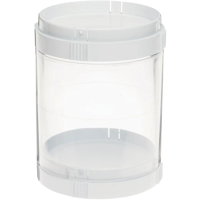 Deflect-O Deflecto Single Stacking Tower Canister, White/Clear, Each (201101CR) 5 Deflect-O Deflecto Single Stacking Tower Canister, White/Clear, Each (201101CR) - Image 3