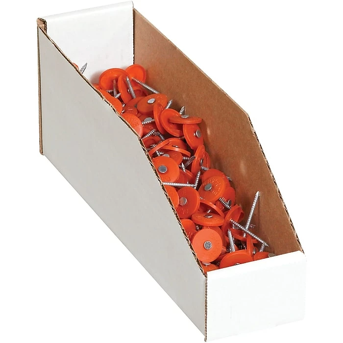 Partners Brand Open Top Bin Boxes, 5" X 18" X 4-1/2", Oyster White, 50/Bundle (BINBWZ518) 3 Partners Brand Open Top Bin Boxes, 5" X 18" X 4-1/2", Oyster White, 50/Bundle (BINBWZ518)