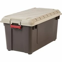 IRIS® 87 Quart Weathertight Heavy Duty Tote, Brown, 4 Pack (250183) 8 IRIS® 87 Quart Weathertight Heavy Duty Tote, Brown, 4 Pack (250183) -ORGANIZTIONAL STORAGE Sales unnamed file 474