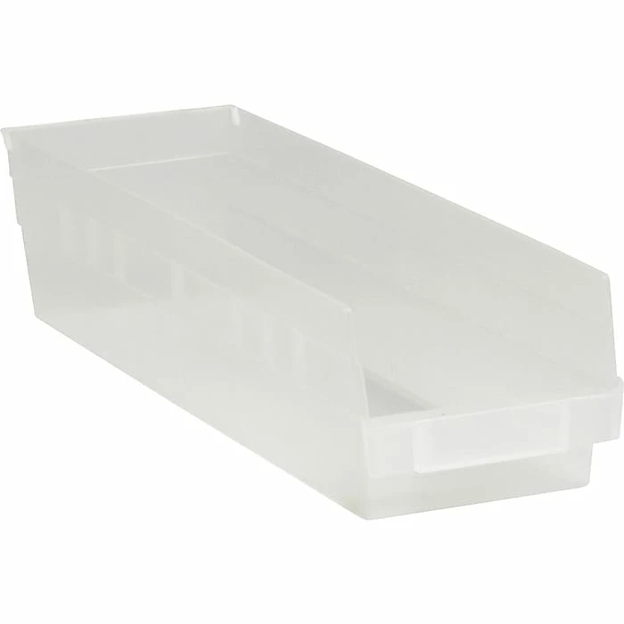 Quill Brand 23 5/8" X 6 5/8" X 4" Plastic Shelf Bin Box, Clear, 8/Case (BINPS122CL) 3 Quill Brand 23 5/8" X 6 5/8" X 4" Plastic Shelf Bin Box, Clear, 8/Case (BINPS122CL)