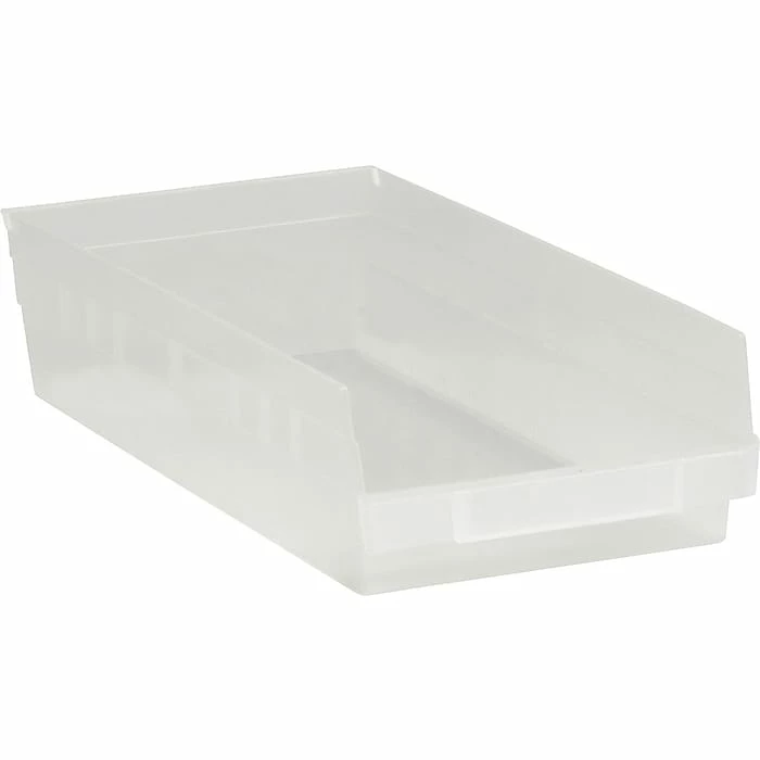 Quill Brand 17 7/8" X 8 3/8" X 4" Plastic Shelf Bin, Clear, 10/Case (BINPS113CL) 3 Quill Brand 17 7/8" X 8 3/8" X 4" Plastic Shelf Bin, Clear, 10/Case (BINPS113CL)