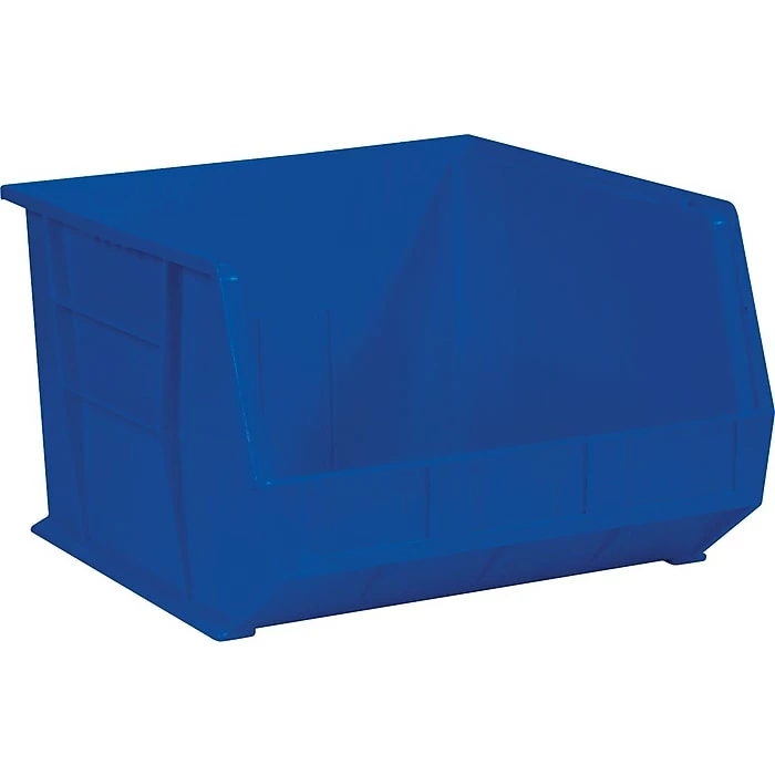 Partners Brand 18" X 16 1/2" X 11" Plastic Stack And Hang Bin Quill Brand, Blue, 3/Case 3 Partners Brand 18" X 16 1/2" X 11" Plastic Stack And Hang Bin Quill Brand, Blue, 3/Case