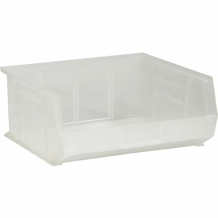 Partners Brand Quill Brand Stack & Hang Storage Bins, Clear, 6/Carton (BINP1516CL) 3 Partners Brand Quill Brand Stack & Hang Storage Bins, Clear, 6/Carton (BINP1516CL)