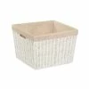 Honey-Can-Do Small Paper Rope Storage Tote With Liner, White (STO-03561) -ORGANIZTIONAL STORAGE Sales unnamed file 492