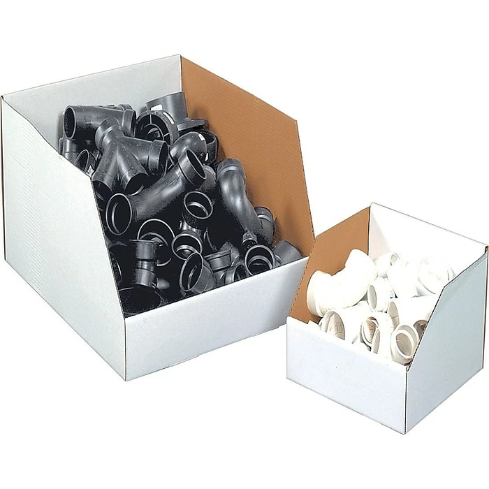The Packaging Wholesalers 10(L) X 12(W) X 8(H)" Open Top Bin Boxes, White, 50/Bundle (INJ10128 ) 3 The Packaging Wholesalers 10(L) X 12(W) X 8(H)" Open Top Bin Boxes, White, 50/Bundle (INJ10128 )