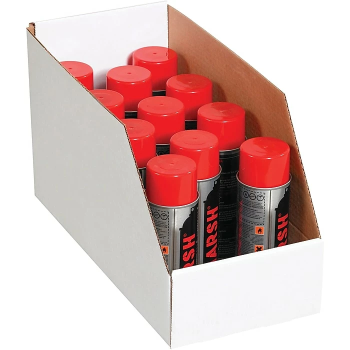 Partners Brand Jumbo Open Top Bin Boxes, 8" X 24" X 12", White, 25/Bundle (BINJ82412) 3 Partners Brand Jumbo Open Top Bin Boxes, 8" X 24" X 12", White, 25/Bundle (BINJ82412)