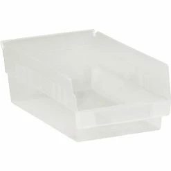 Quill Brand 11 5/8" X 8 3/8" X 4" Plastic Shelf Bin, Clear, 20/Case (BINPS104CL)