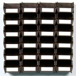 LocBin 3-210BRWS Wall Storage Small Bins, Brown