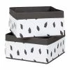 South Shore Storit White/Grey Baskets Feathers Print, 2-Pack (100212) 2 South Shore Storit White/Grey Baskets Feathers Print, 2-Pack (100212) -ORGANIZTIONAL STORAGE Sales unnamed file 553