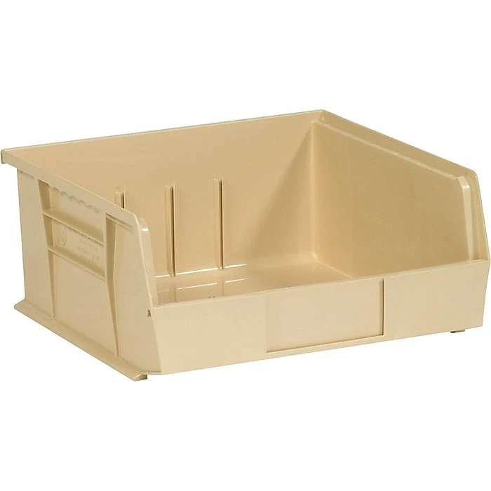 Quill Brand BOX 10 7/8" X 11" X 5" Plastic Stack And Hang Bin Box, Ivory 3 Quill Brand BOX 10 7/8" X 11" X 5" Plastic Stack And Hang Bin Box, Ivory