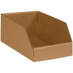 Partners Brand 6 X 9 X 4 1/2" Open Top Bin Boxes, Kraft, 25/Bundle (BINBIN69K)
