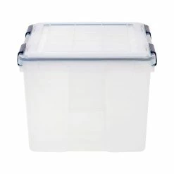 Iris WEATHERTIGHT 46 Qt. Latch Lid Storage Bin, Clear (110455)
