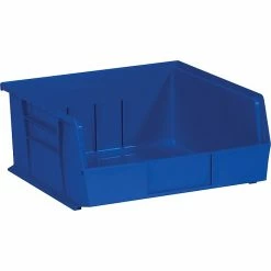Quill Brand BOX 10 7/8" X 11" X 5" Plastic Stack And Hang Bin Box, Blue