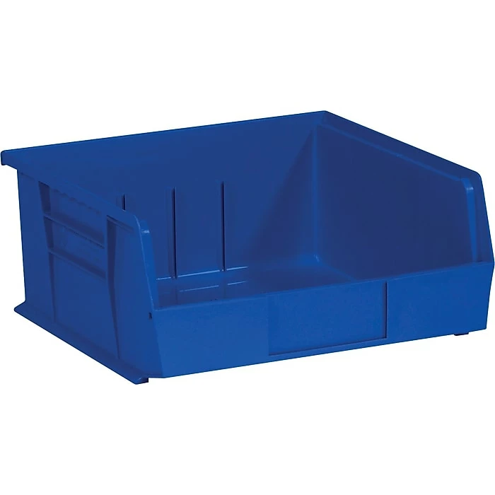 Quill Brand BOX 10 7/8" X 11" X 5" Plastic Stack And Hang Bin Box, Blue 3 Quill Brand BOX 10 7/8" X 11" X 5" Plastic Stack And Hang Bin Box, Blue