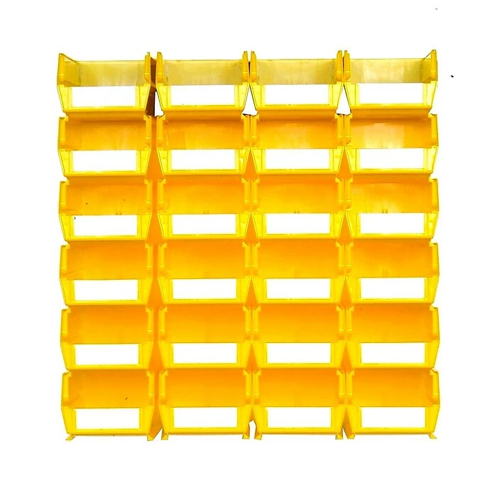 LocBin 3-220YWS Wall Storage Medium Bins, Yellow 3 LocBin 3-220YWS Wall Storage Medium Bins, Yellow
