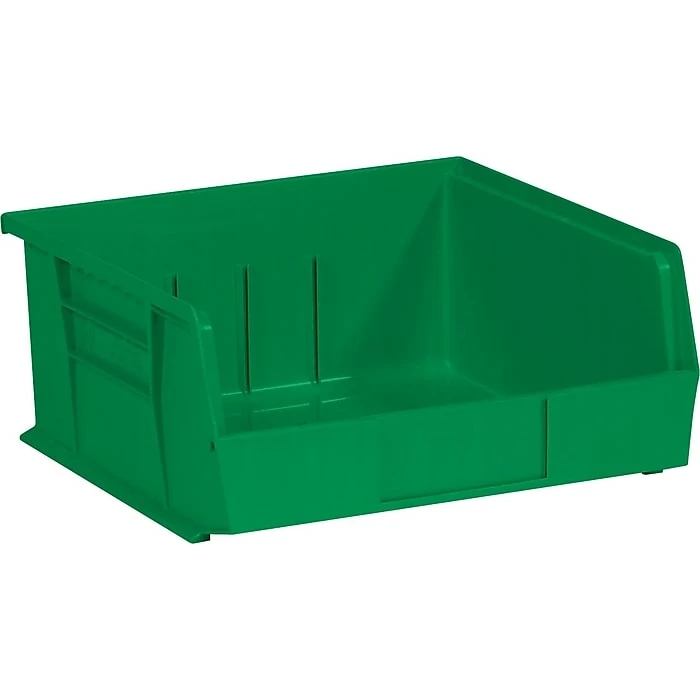 Quill Brand BOX 10 7/8" X 11" X 5" Plastic Stack And Hang Bin Box, Green 3 Quill Brand BOX 10 7/8" X 11" X 5" Plastic Stack And Hang Bin Box, Green